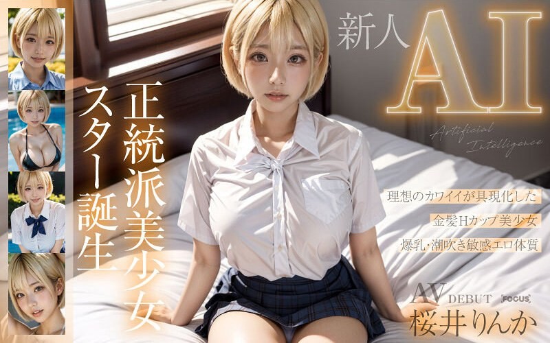 AIFOCS-002 [Newcomer Ai] A Traditional Beautiful Girl Star Is Born Blonde H-Cup Sakurai Rinka 